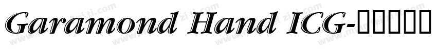 Garamond Hand ICG字体转换